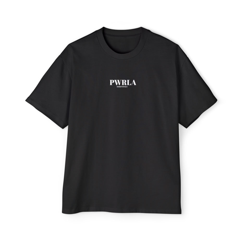 Men's Oversized Tee — Minimal 'PWRLA' Logo Streetwear T-Shirt
