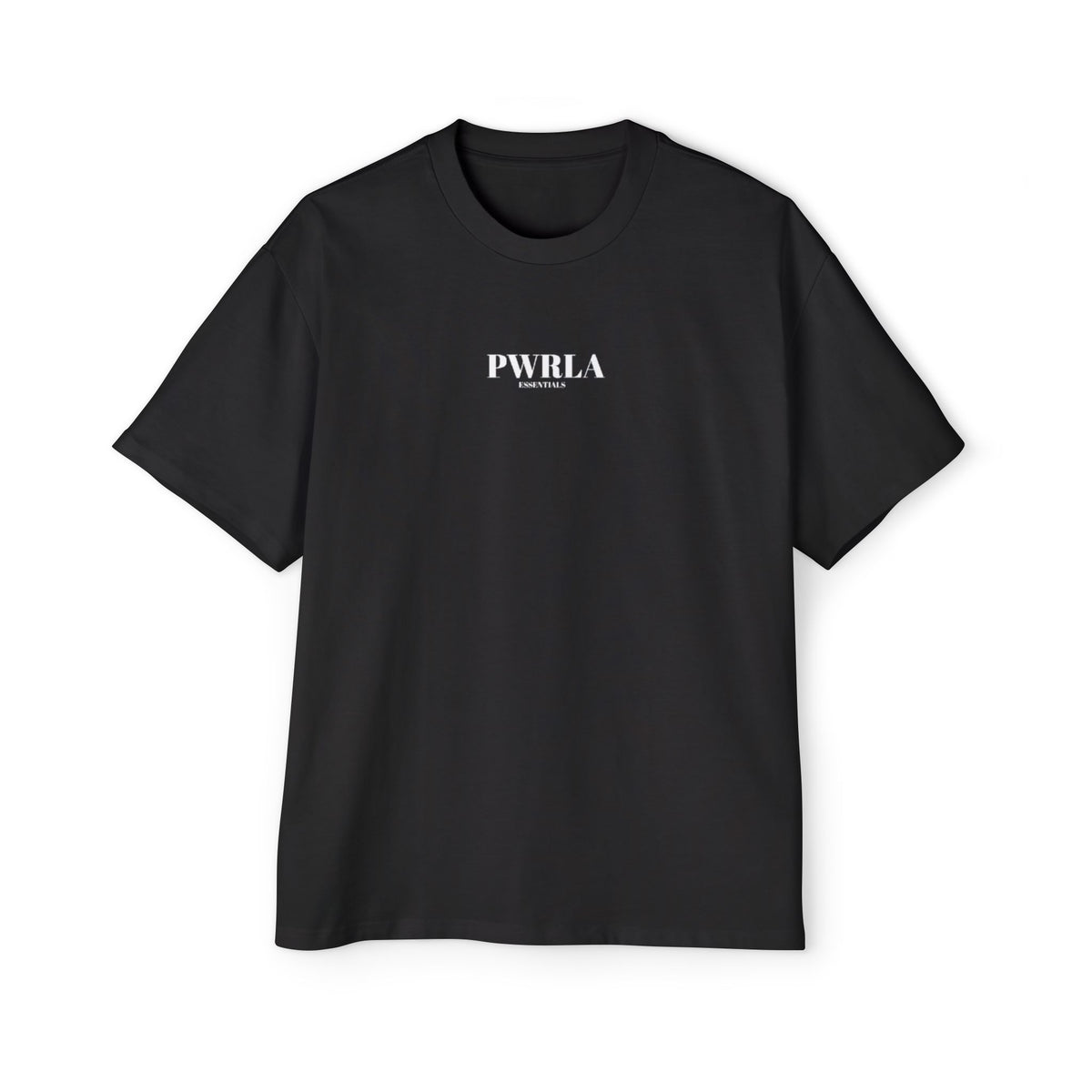 Men's Oversized Tee — Minimal 'PWRLA' Logo Streetwear T-Shirt