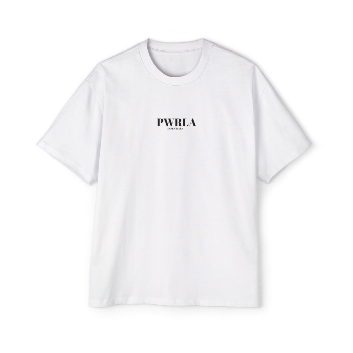 Men's Oversized Tee — Minimal 'PWRLA' Logo Streetwear T-Shirt
